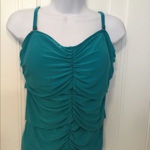 Tankini top.  Miracle suit.  Never worn.  Size 14.  Green